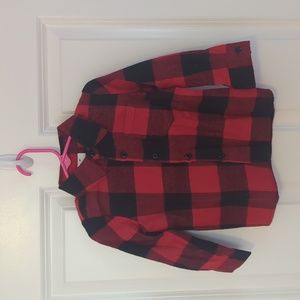 2T boys Patpat red and black flannel shirt